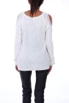 PULL STRASS MOHAIR 0122 BLANC