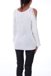 PULL STRASS MOHAIR 0122 BLANC