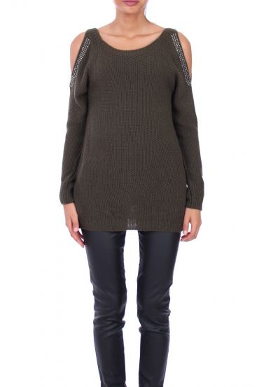 PULL STRASS MOHAIR 0122 VERT