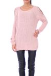 MAGLIONE STRASS MOHAIR 0122 ROSA