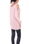 MAGLIONE STRASS MOHAIR 0122 ROSA
