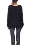 MAGLIONE STRASS MOHAIR 0122 NERO