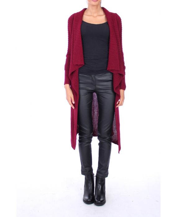 GILET LONG 0153 BORDEAUX