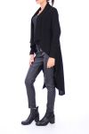 GILET LONG 0153 NOIR