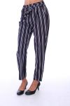 PANTALON RAYE 0183 NOIR