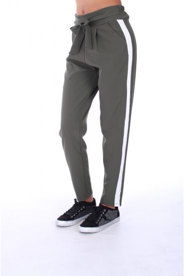 PANTALONE, IN BANDA X 4 S-M-L-XL 0187 KHAKI