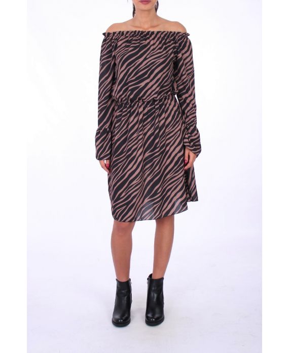 KLEID 0208 ZEBRE SCHOKOLADE