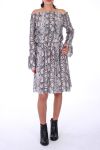 DRESS PRINTED REPTILE 0218 BEIGE