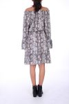 DRESS PRINTED REPTILE 0218 BEIGE