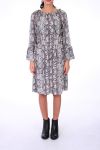 VESTIDO IMPRESO DE REPTILES 0218 BEIGE