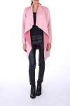 CAPPOTTO IN PELLE NABUK 0231 ROSA