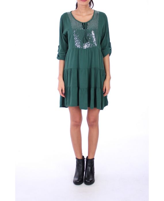 JURK BOHEME PAILLETTEN 0236 GROEN