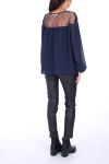 CAMICETTA DI PIZZO 0257 NAVY