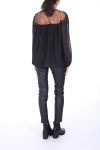 BLUSA DE ENCAJE 0257 NEGRO