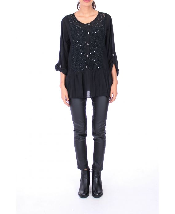 TUNIC 2 PIECES SEQUINS 0237 BLACK