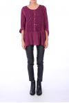 TUNIC 2 PIECES SEQUINS 0237 BORDEAUX