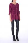 TUNIC 2 PIECES SEQUINS 0237 BORDEAUX