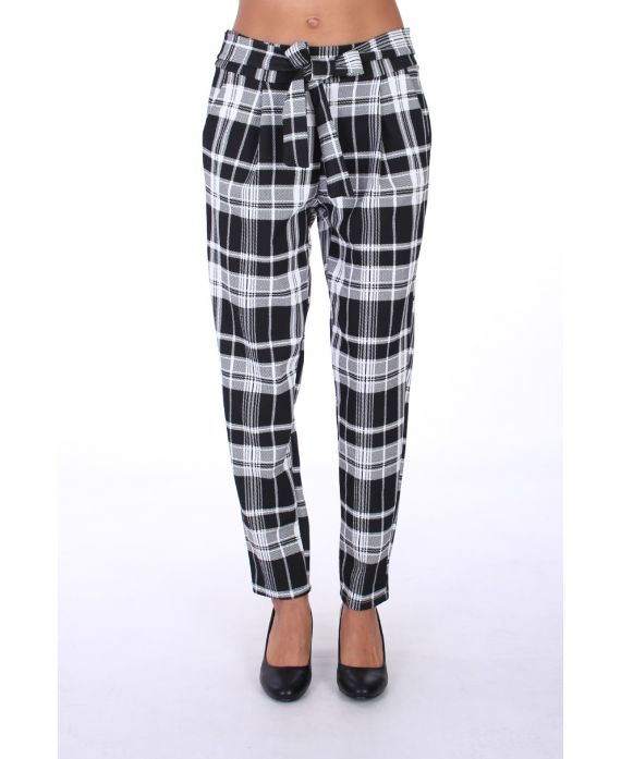 PANTALON X 4 CARREAUX S M L XL 0266 NOIR