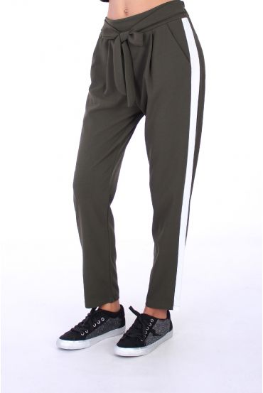 PANTALONES TIENE BANDA 0265 CAQUI