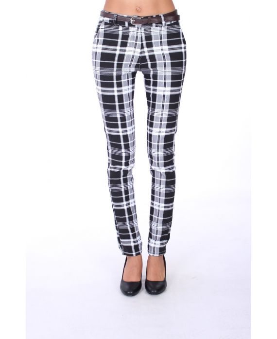 PANTALON X 4 CARREAUX S M L XL 0267 NOIR