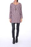 MAGLIONE OVERSIZE + COLLANA 0271 ROSA