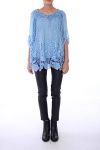 TUNIC SILK LACE 0275 BLUE