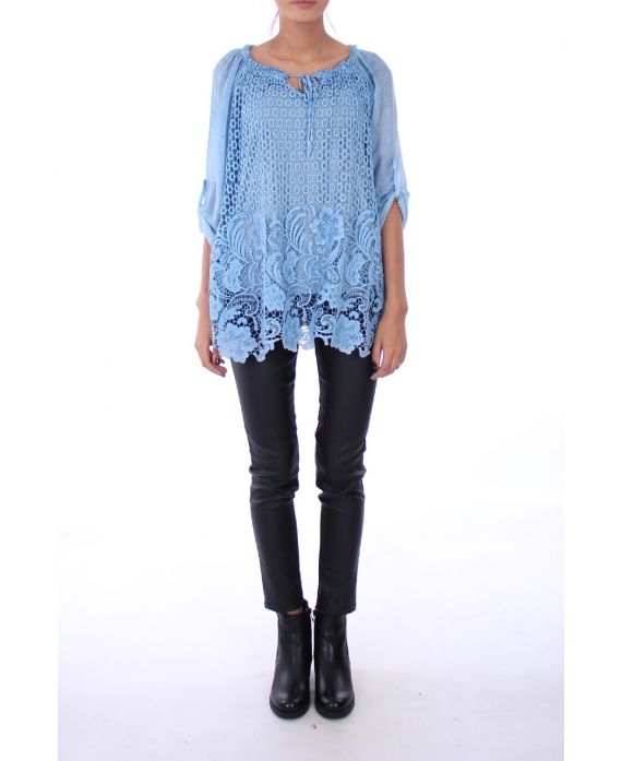 TUNIC SILK LACE 0275 BLUE