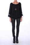 TUNIC BOHEME + NECKLACE 0277 BLACK