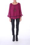 TUNIC BOHEME + NECKLACE 0277 BORDEAUX