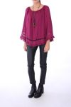 TUNIC BOHEME + NECKLACE 0277 BORDEAUX