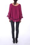 TUNIC BOHEME + NECKLACE 0277 BORDEAUX