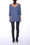 PULL SOFT DETTAGLIO ARGENTE 0280 BLU