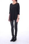 PULL MIX MATIERES 0285 NOIR