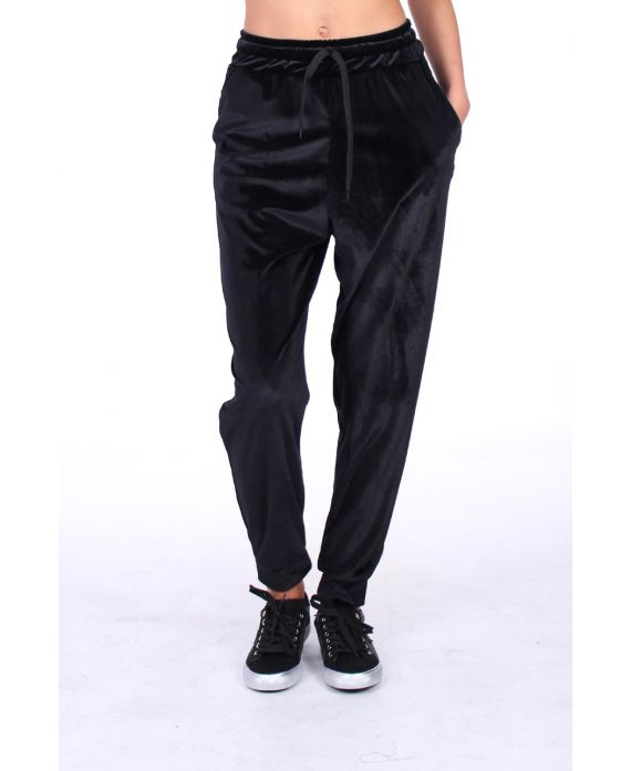 PANTALON JOGG VELOUR 0296 NOIR