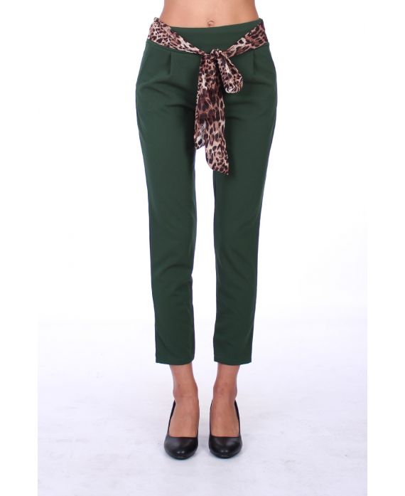 BROEK RIEM LEOPARD 0292 GROEN