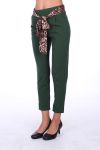 BROEK RIEM LEOPARD 0292 GROEN