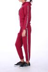 SWEAT SLEEVES STRIPE SEQUINS 0295 BORDEAUX