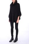 PONCHO GROTE MESH 0304 ZWART