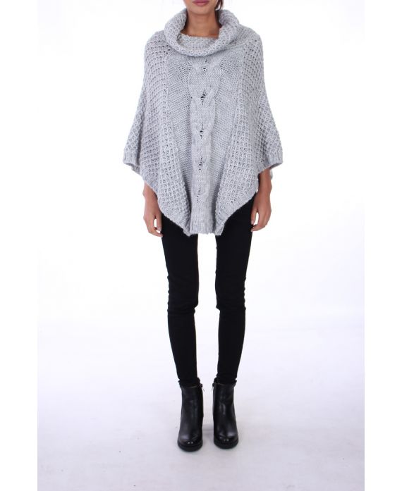 PONCHO GRANDE DE MALLA 0304 GRIS