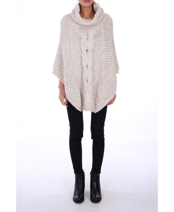 PONCHO BIG MESH 0304 BEIGE