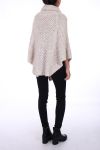 PONCHO GROSSE MAILLE 0304 BEIGE