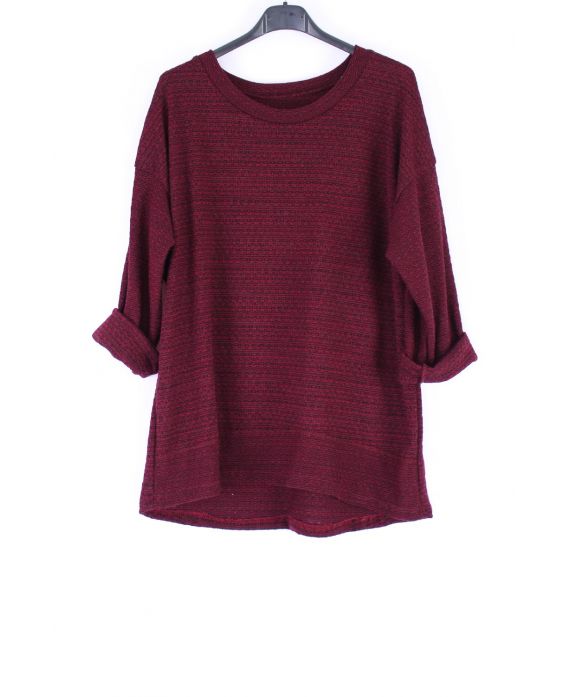 PULLOVER BASIC-0323 BORDEAUX