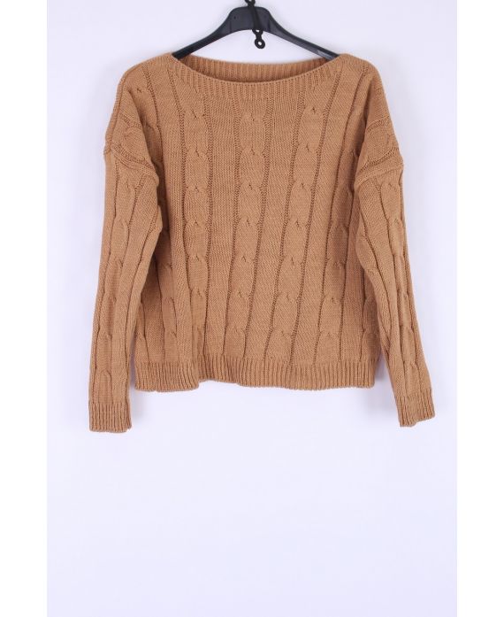 ENSEMBLE PULL + JUPE MAILLE 0335 CAMEL