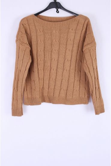 ENSEMBLE PULL + JUPE MAILLE 0335 CAMEL