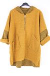 LARGE SIZE COAT ZIPS 0350 MUSTARD