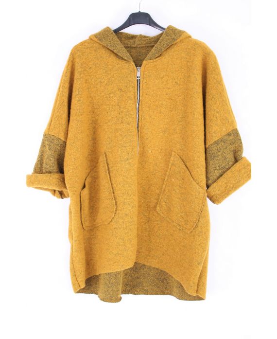 LARGE SIZE COAT ZIPS 0350 MUSTARD