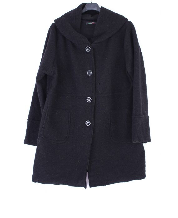 GRANDE CAPPOTTO PULSANTI 0351 NERO