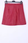 SKIRT FAUX LEATHER X 4 S-M-L-XL 0342 BORDEAUX