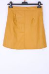 SKIRT FAUX LEATHER X 4 S-M-L-XL 0342 MUSTARD