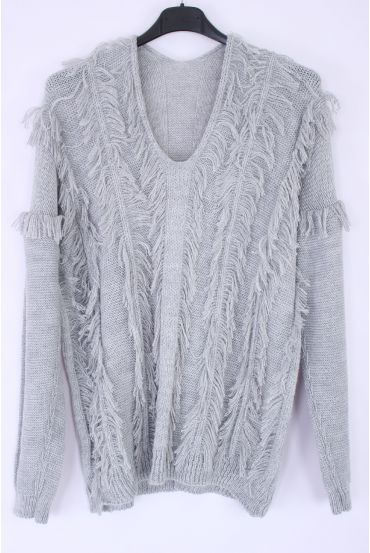 PULL EFFET EFFILOCHE 0352 GRIS